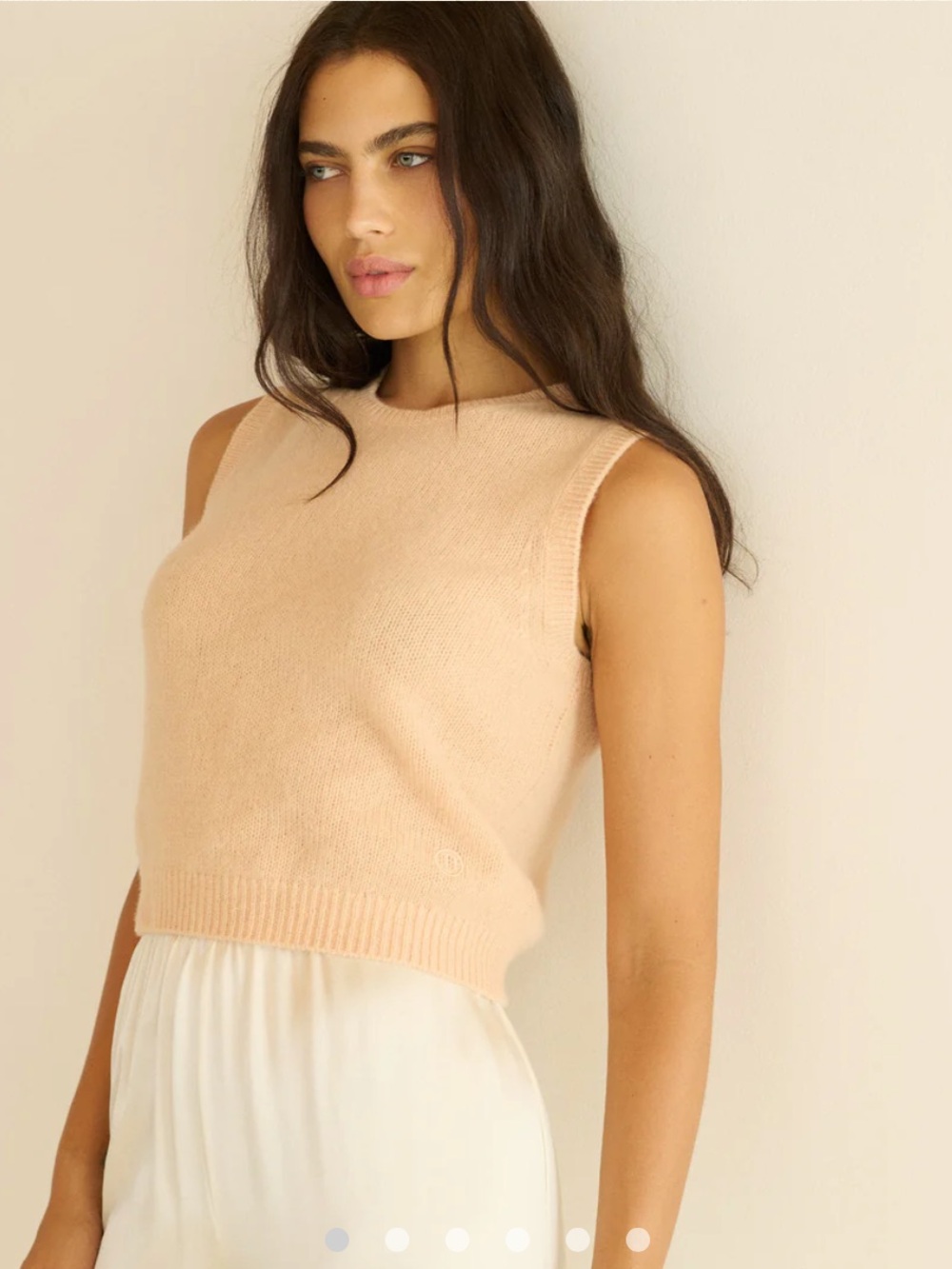 Louden Cashmere Vest - Light Peach Sorbet